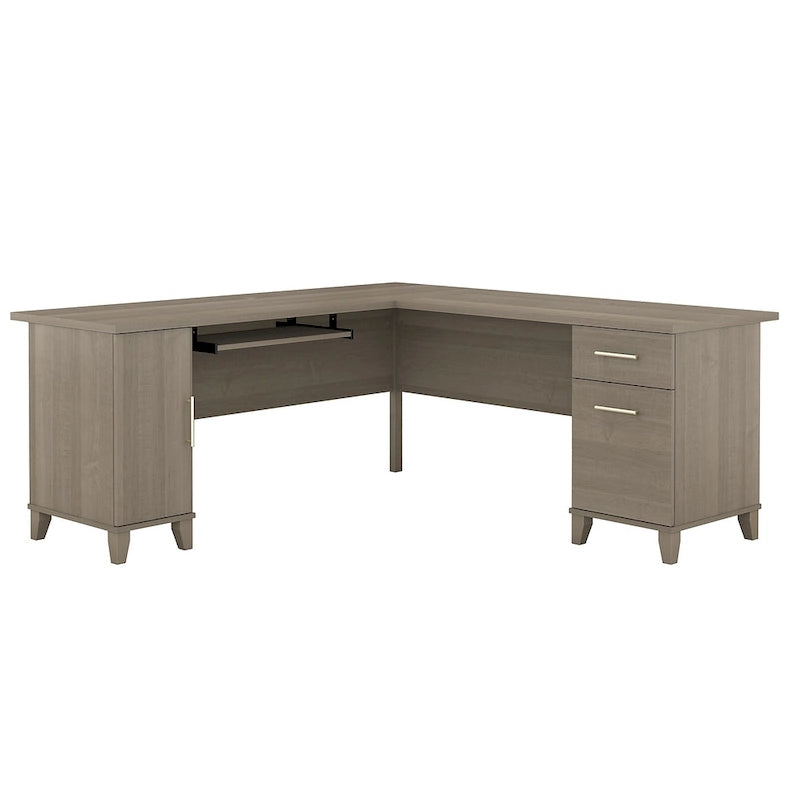 72-Inch L-Shaped Desk with Storage