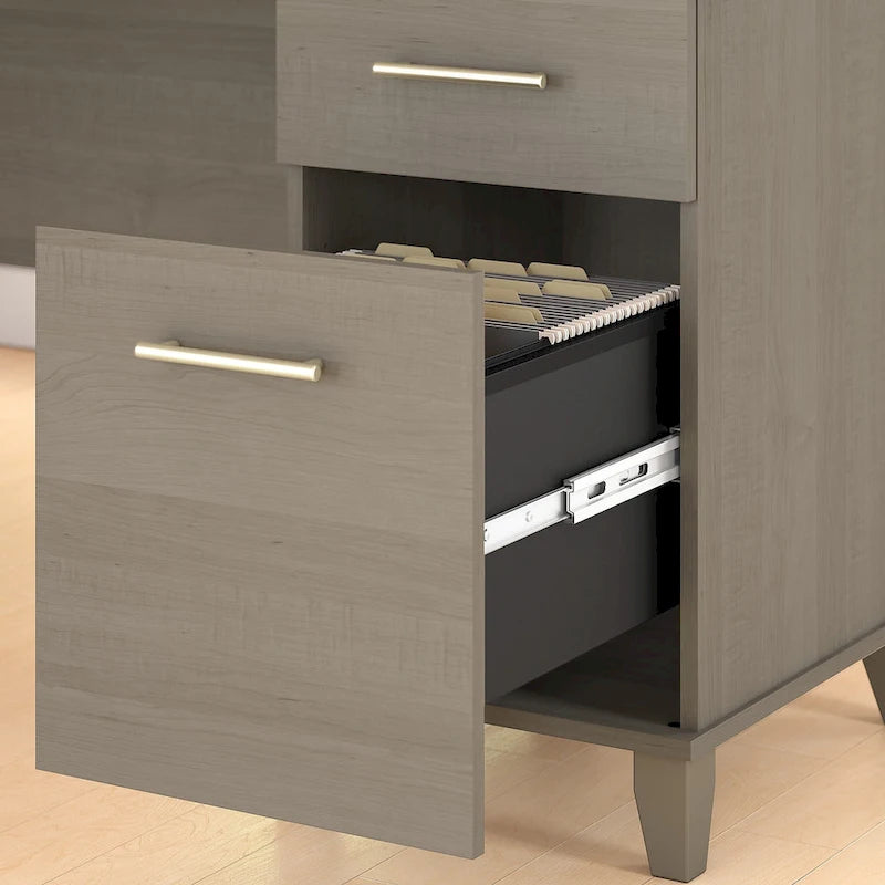 72-Inch L-Shaped Desk with Storage
