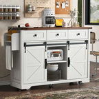 Isola da cucina con rotelle, piano ribaltabile e spazio contenitore