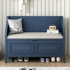 Entryway Storage Bench with Removable Cushion
