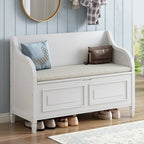 Entryway Storage Bench with Removable Cushion