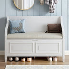 Entryway Storage Bench with Removable Cushion
