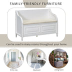 Entryway Storage Bench with Removable Cushion