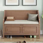 Entryway Storage Bench with Removable Cushion