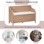 Entryway Storage Bench with Removable Cushion
