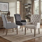 Benchwright Premium Tufted Dining Arm Chair by iNSPIRE Q Artisan