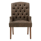 Tufted Upholstered Dining Arm Chair
