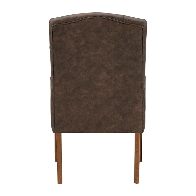 Tufted Upholstered Dining Arm Chair
