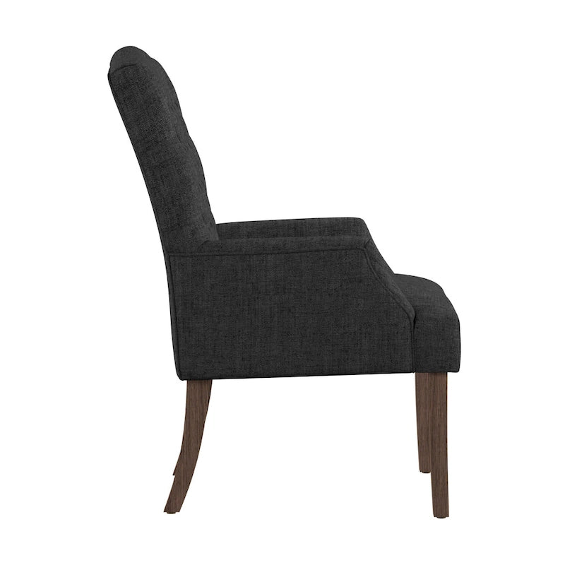 Tufted Upholstered Dining Arm Chair