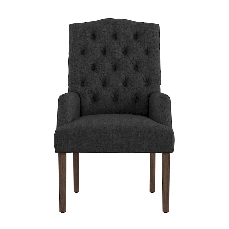 Tufted Upholstered Dining Arm Chair