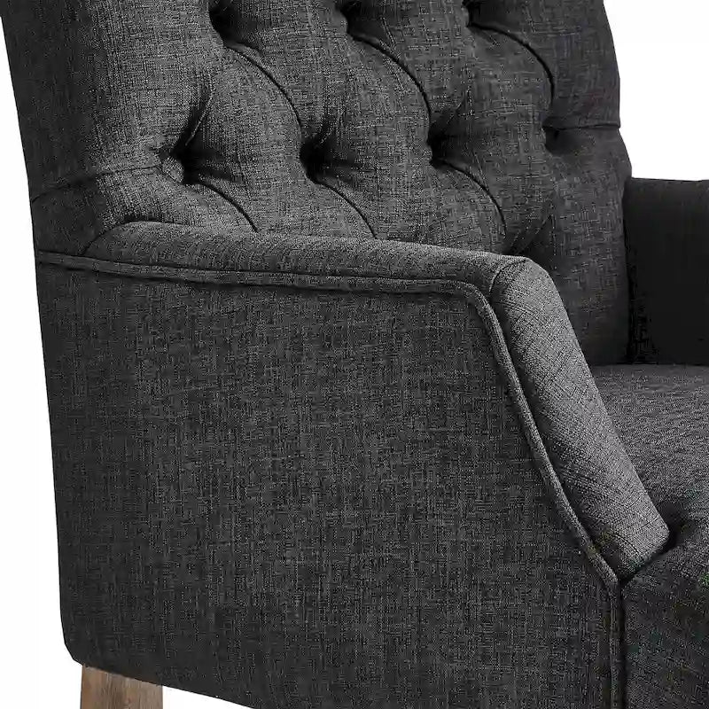 Tufted Upholstered Dining Arm Chair