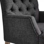 Tufted Upholstered Dining Arm Chair