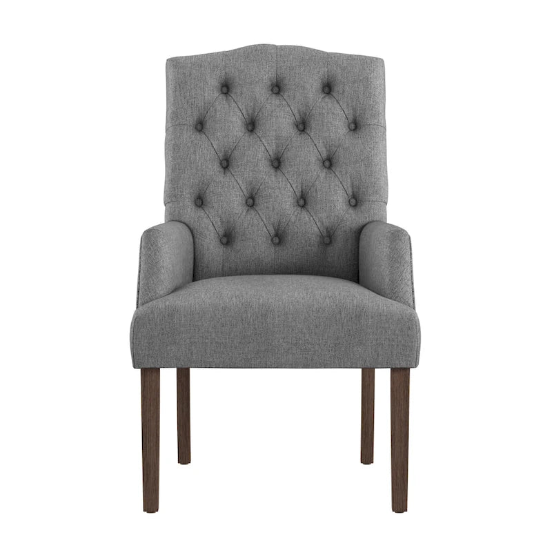 Tufted Upholstered Dining Arm Chair