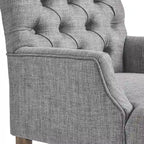 Tufted Upholstered Dining Arm Chair
