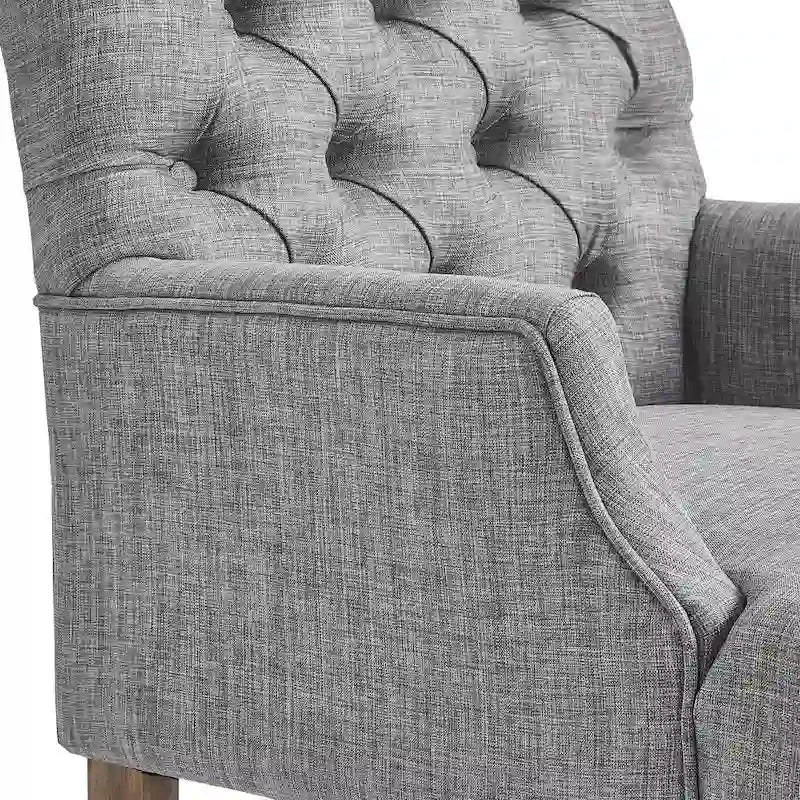 Tufted Upholstered Dining Arm Chair