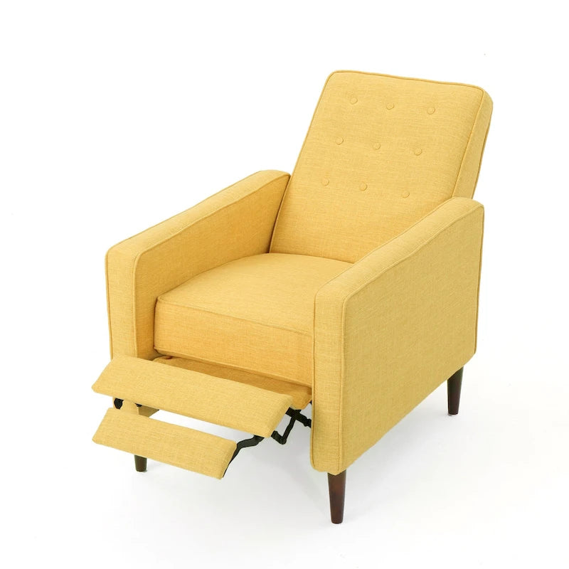 Gepolsterter Relaxsessel im Mid-Century-Stil mit Knopfheftung