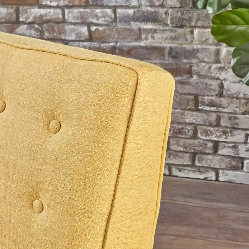 Gepolsterter Relaxsessel im Mid-Century-Stil mit Knopfheftung