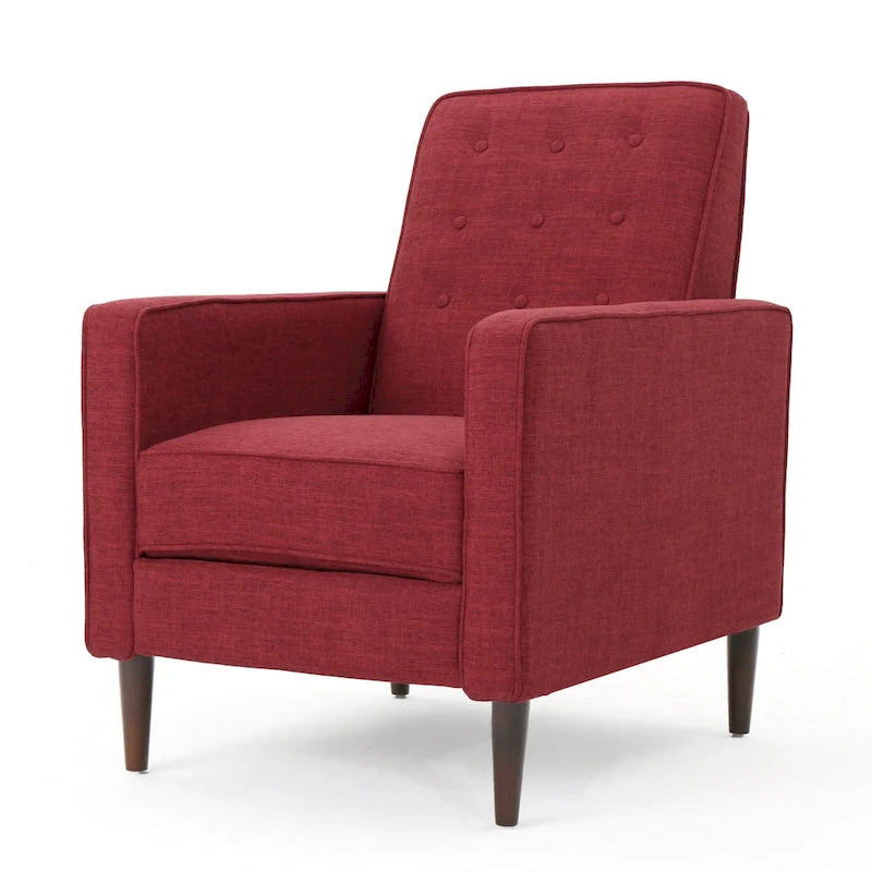 Gepolsterter Relaxsessel im Mid-Century-Stil mit Knopfheftung