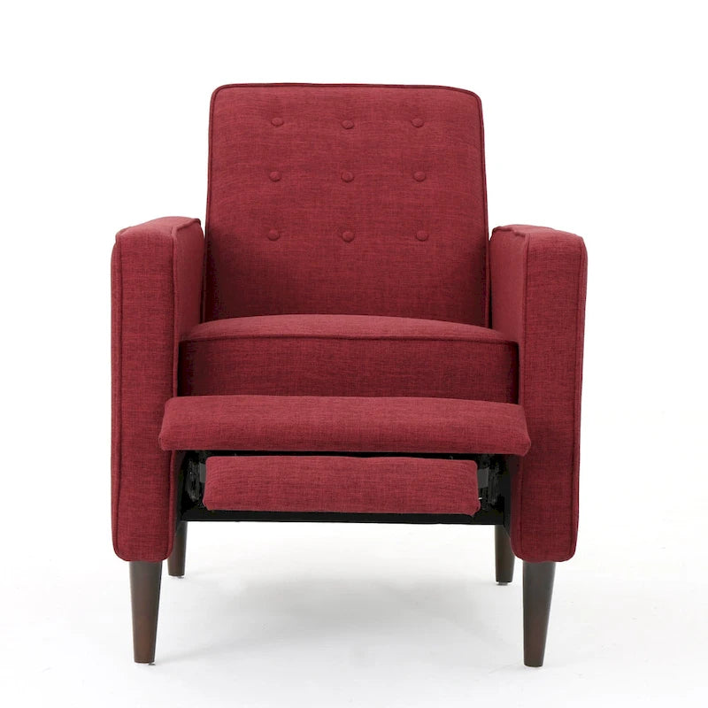 Gepolsterter Relaxsessel im Mid-Century-Stil mit Knopfheftung