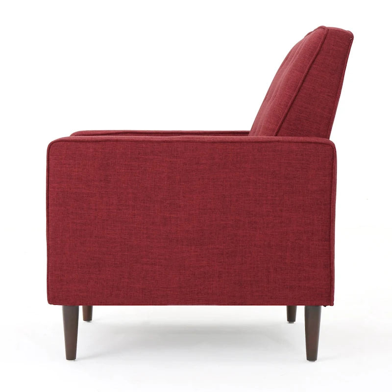 Gepolsterter Relaxsessel im Mid-Century-Stil mit Knopfheftung
