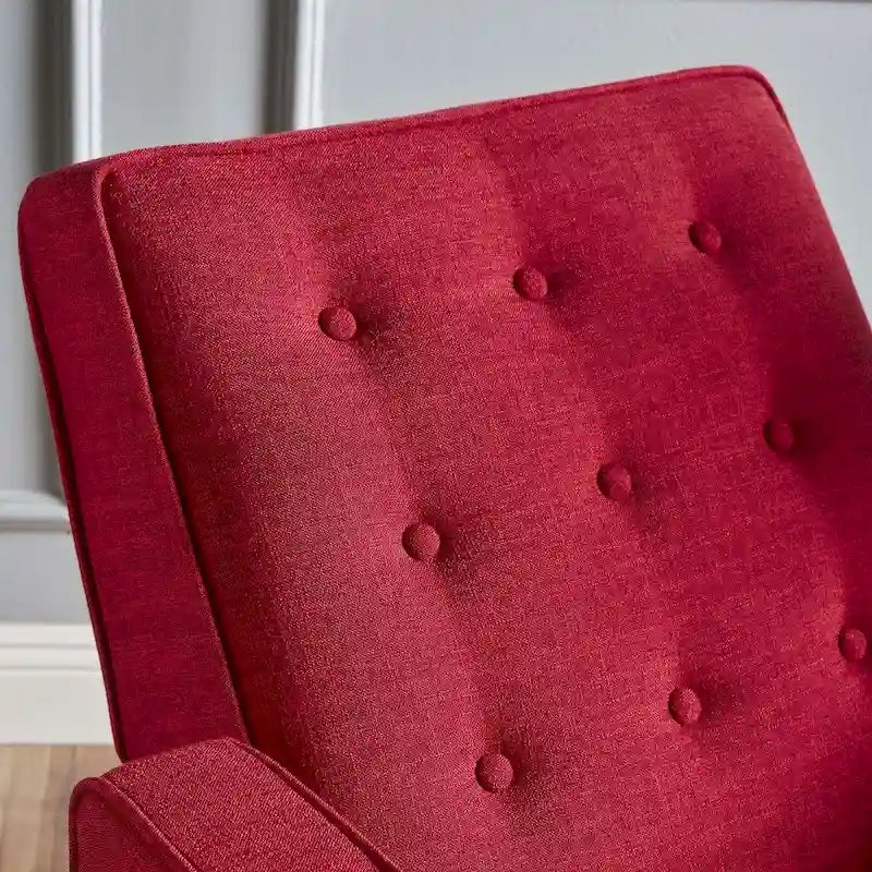 Gepolsterter Relaxsessel im Mid-Century-Stil mit Knopfheftung