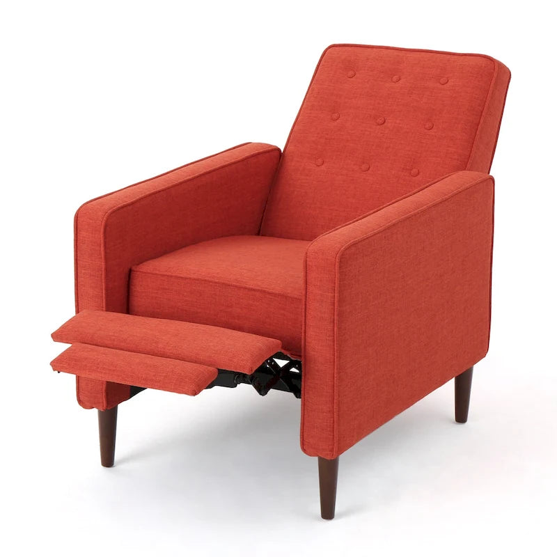 Gepolsterter Relaxsessel im Mid-Century-Stil mit Knopfheftung