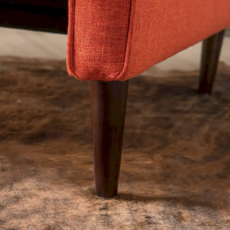Gepolsterter Relaxsessel im Mid-Century-Stil mit Knopfheftung