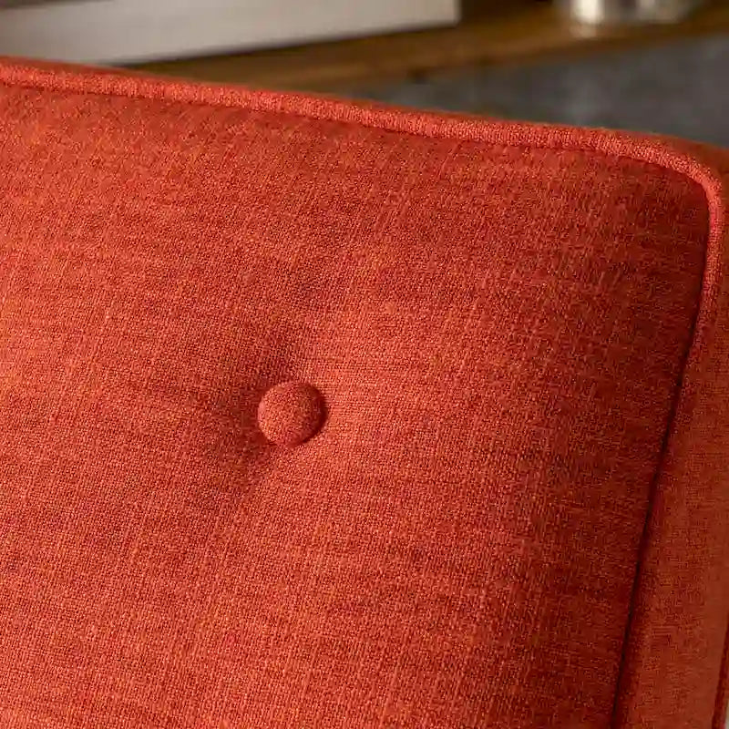 Gepolsterter Relaxsessel im Mid-Century-Stil mit Knopfheftung