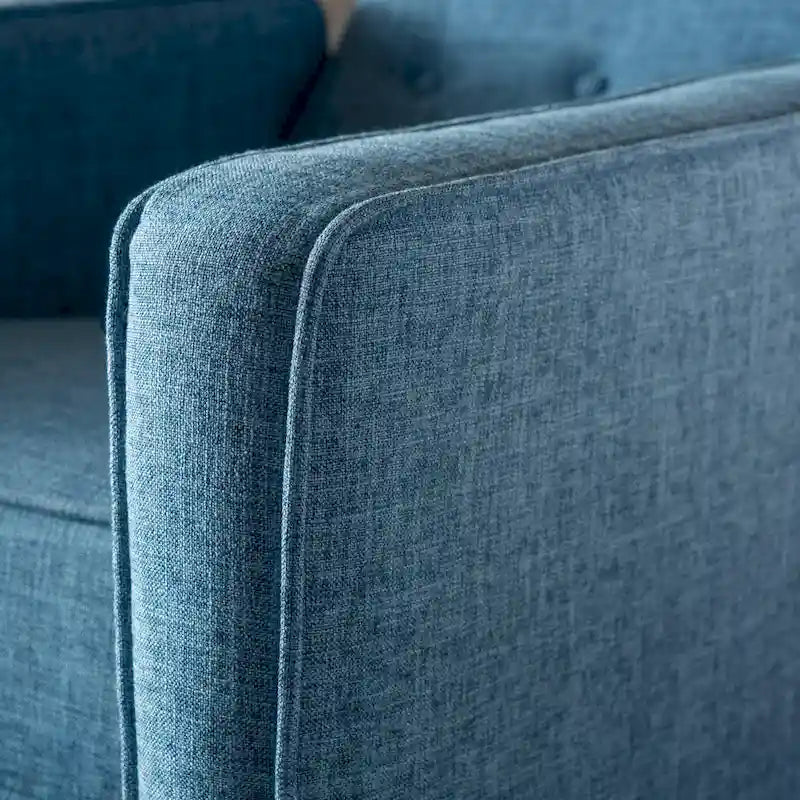 Gepolsterter Relaxsessel im Mid-Century-Stil mit Knopfheftung