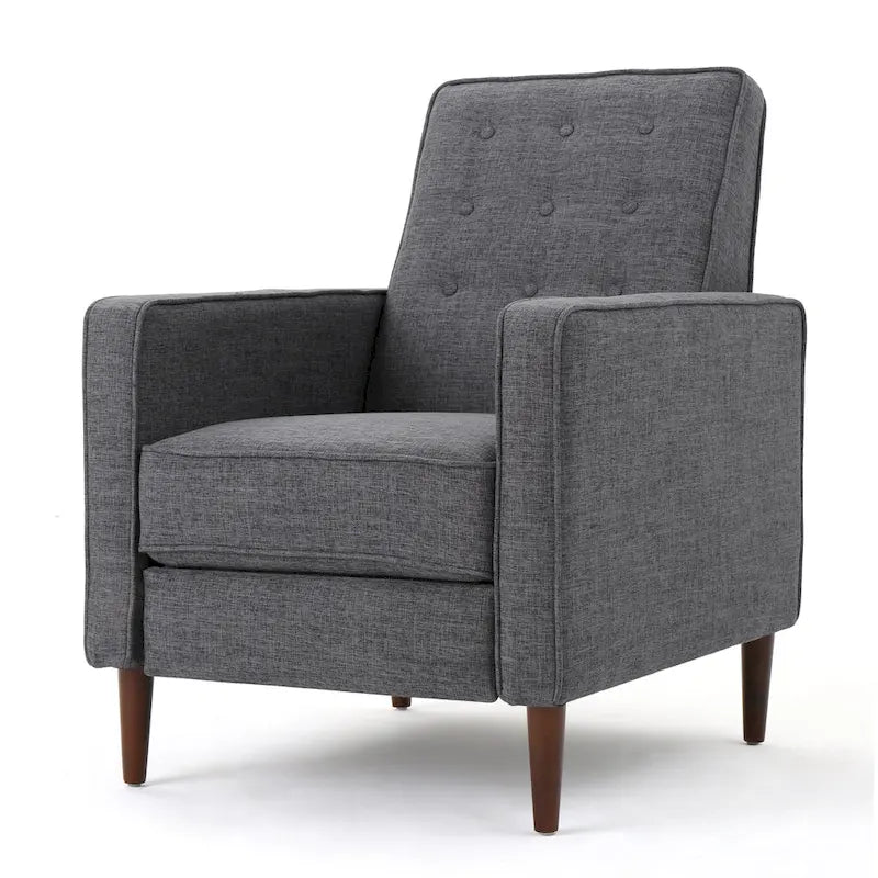 Gepolsterter Relaxsessel im Mid-Century-Stil mit Knopfheftung