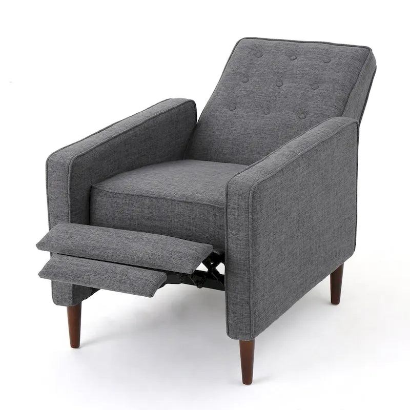 Gepolsterter Relaxsessel im Mid-Century-Stil mit Knopfheftung
