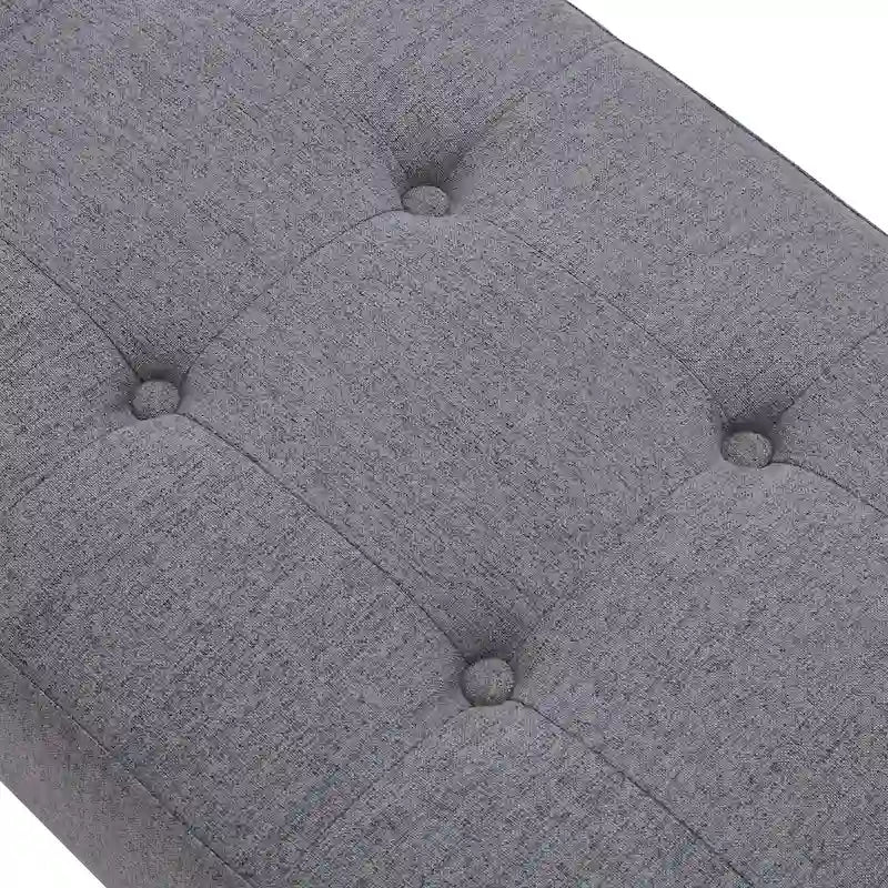 Gestoffeerde bank van 35 inch met houten poten in X-vorm