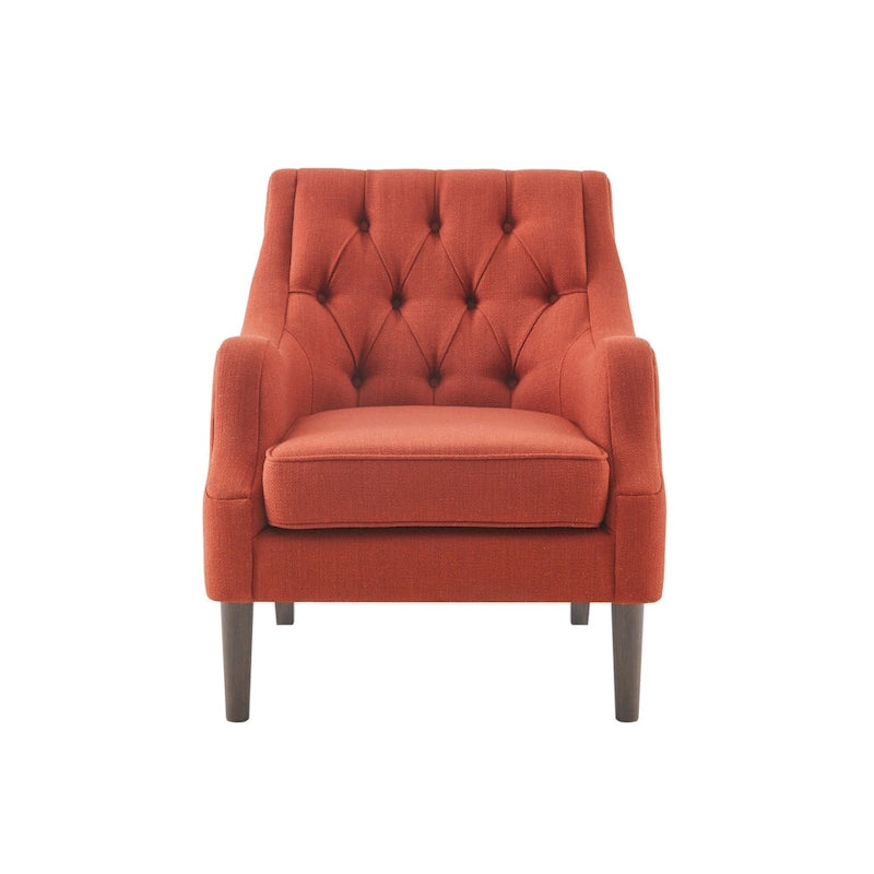 Button-Tufted Upholstered Accent Chair