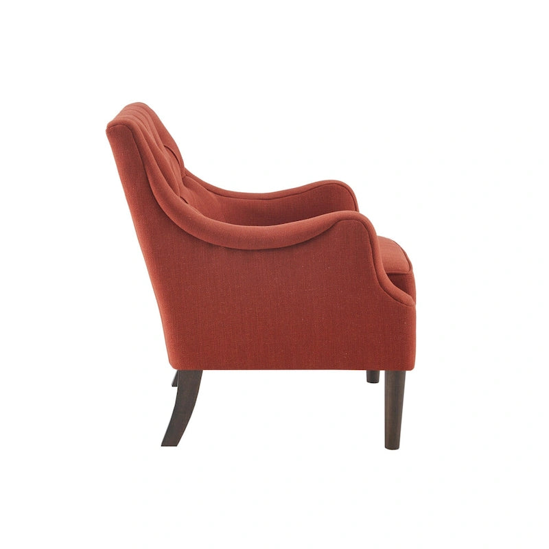 Button-Tufted Upholstered Accent Chair