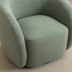 Upholstered Barrel Accent Chair with 360-Degree Swivel