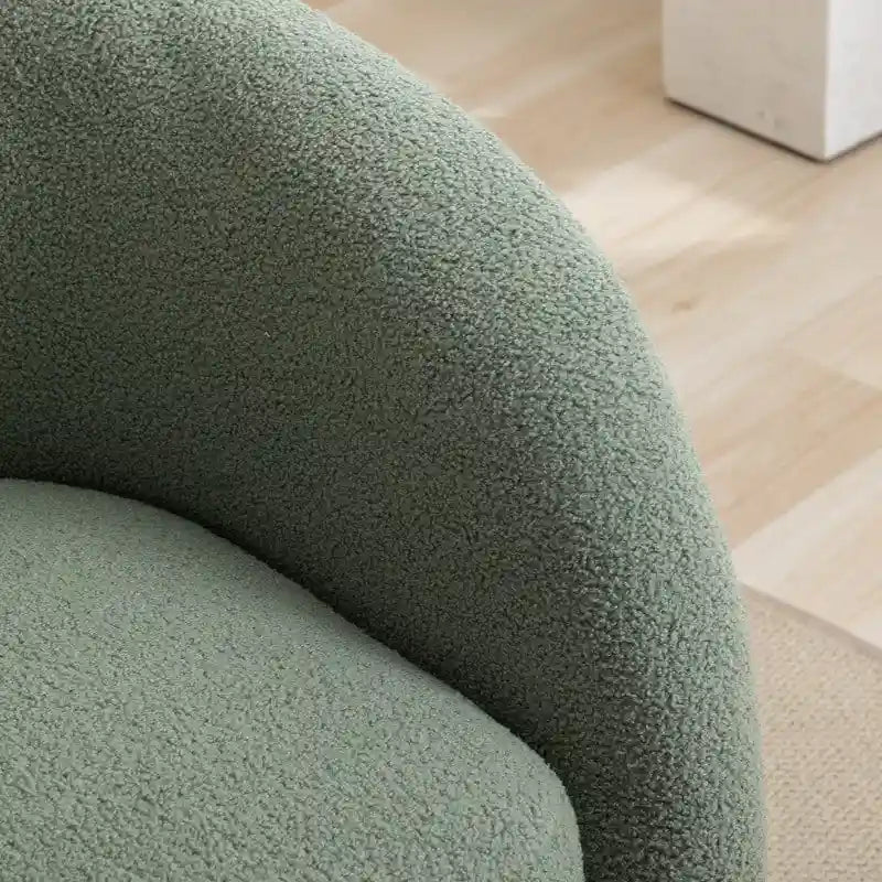 Upholstered Barrel Accent Chair with 360-Degree Swivel