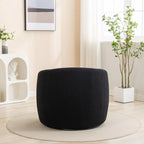 Upholstered Barrel Accent Chair with 360-Degree Swivel