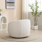 Upholstered Barrel Accent Chair with 360-Degree Swivel