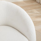 Upholstered Barrel Accent Chair with 360-Degree Swivel