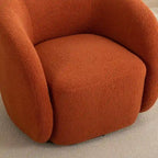 Upholstered Barrel Accent Chair with 360-Degree Swivel