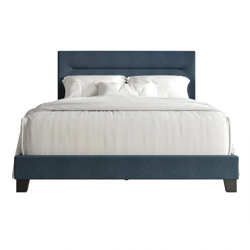 Upholstered Bed Frame with Padded Headboard
