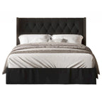 Button-Tufted Upholstered Panel Bed