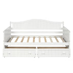 Einzelbett aus Holz mit 2 Stauraumschubladen