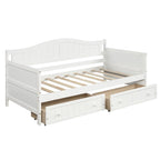 Einzelbett aus Holz mit 2 Stauraumschubladen