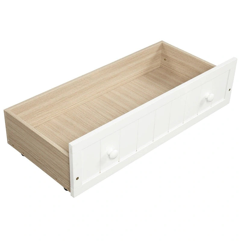 Einzelbett aus Holz mit 2 Stauraumschubladen