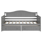 Einzelbett aus Holz mit 2 Stauraumschubladen