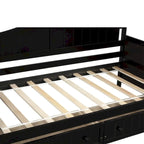 Einzelbett aus Holz mit 2 Stauraumschubladen