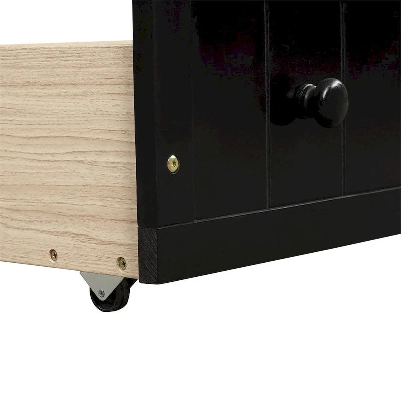Einzelbett aus Holz mit 2 Stauraumschubladen
