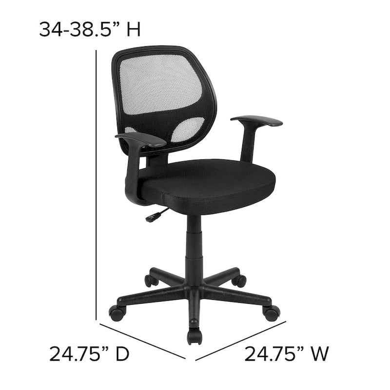 Mid-Back Mesh Office Chair with Adjustable Seat Height