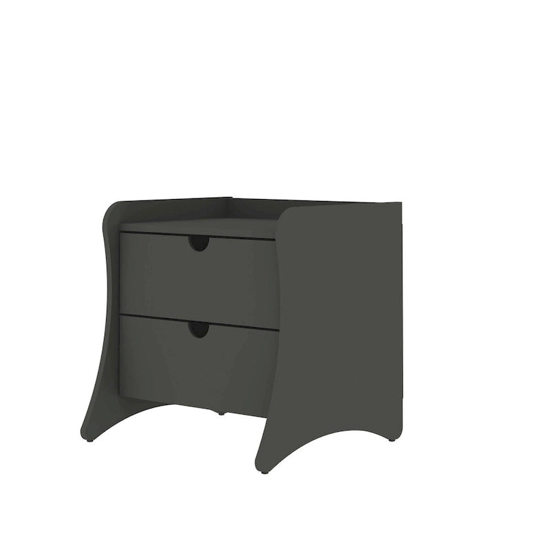 Mid-Century Modern 2-Drawer Nightstand